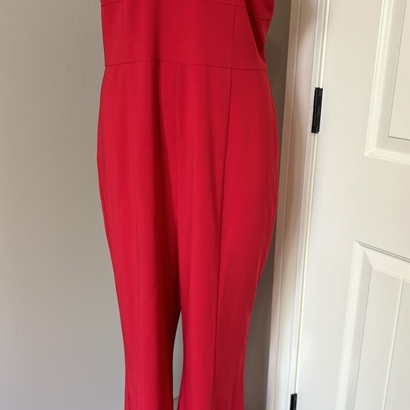 Anthropologie Hutch Jumpsuit Front Slit Jumpsuit Red Flare Leg Sleeveless 12 NEW - Picture 6 of 16